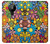 S3281 Colorful Hippie Flowers Pattern Hülle Schutzhülle Taschen für Nokia 5.3