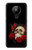 S3753 Dark Gothic Goth Skull Roses Hülle Schutzhülle Taschen für Nokia 5.3