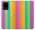 S3678 Colorful Rainbow Vertical Hülle Schutzhülle Taschen für Samsung Galaxy S20 Ultra
