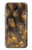 S3691 Gold Peacock Feather Hülle Schutzhülle Taschen für Samsung Galaxy J7 (2018), J7 Aero, J7 Top, J7 Aura, J7 Crown, J7 Refine, J7 Eon, J7 V 2nd Gen, J7 Star
