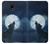 S3693 Grim White Wolf Full Moon Hülle Schutzhülle Taschen für Samsung Galaxy J7 (2018), J7 Aero, J7 Top, J7 Aura, J7 Crown, J7 Refine, J7 Eon, J7 V 2nd Gen, J7 Star