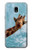 S3680 Cute Smile Giraffe Hülle Schutzhülle Taschen für Samsung Galaxy J3 (2018), J3 Star, J3 V 3rd Gen, J3 Orbit, J3 Achieve, Express Prime 3, Amp Prime 3
