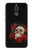 S3753 Dark Gothic Goth Skull Roses Hülle Schutzhülle Taschen für Huawei Mate 10 Lite