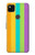 S3678 Colorful Rainbow Vertical Hülle Schutzhülle Taschen für Google Pixel 4a