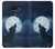 S3693 Grim White Wolf Full Moon Hülle Schutzhülle Taschen für LG G8 ThinQ
