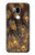 S3691 Gold Peacock Feather Hülle Schutzhülle Taschen für LG G7 ThinQ