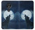 S3693 Grim White Wolf Full Moon Hülle Schutzhülle Taschen für Motorola Moto G7 Play
