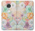 S3705 Pastel Floral Flower Hülle Schutzhülle Taschen für Motorola Moto G7, Moto G7 Plus