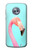 S3708 Pink Flamingo Hülle Schutzhülle Taschen für Motorola Moto X4