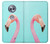 S3708 Pink Flamingo Hülle Schutzhülle Taschen für Motorola Moto X4