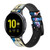 CA0043 Casino Smart Watch Armband aus Leder und Silikon für Samsung Galaxy Watch, Gear, Active