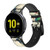 CA0226 Peacock Painting Smart Watch Armband aus Leder und Silikon für Samsung Galaxy Watch, Gear, Active