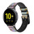 CA0845 Rainbow Gold Marble Smart Watch Armband aus Leder und Silikon für Samsung Galaxy Watch, Gear, Active