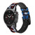 CA0169 Vampire Skull Smart Watch Armband aus Leder und Silikon für Garmin Smartwatch