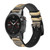 CA0402 Japan Art Obi With Stylized Waves Smart Watch Armband aus Leder und Silikon für Garmin Smartwatch