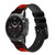 CA0525 Wolf Howling Red Moon Smart Watch Armband aus Leder und Silikon für Garmin Smartwatch