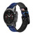 CA0836 Wolf Howling Million Star Smart Watch Armband aus Leder und Silikon für Garmin Smartwatch