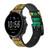 CA0061 Peacock Smart Watch Armband aus Leder und Silikon für Fossil Smartwatch