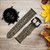 CA0077 Wood Graphic Printed Smart Watch Armband aus Leder und Silikon für Fossil Smartwatch