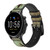 CA0128 White Black Wolf Smart Watch Armband aus Leder und Silikon für Fossil Smartwatch