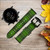 CA0289 Tartan Green Pattern Smart Watch Armband aus Leder und Silikon für Fossil Smartwatch