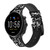 CA0425 Hey Hi Hello Art Pattern Smart Watch Armband aus Leder und Silikon für Fossil Smartwatch