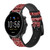 CA0837 Yen Pattern Smart Watch Armband aus Leder und Silikon für Fossil Smartwatch