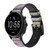 CA0845 Rainbow Gold Marble Smart Watch Armband aus Leder und Silikon für Fossil Smartwatch