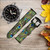 CA0218 Peacock Feather Smart Watch Armband aus Leder und Silikon für Wristwatch Smartwatch