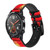 CA0335 Red Daisy flower Smart Watch Armband aus Leder und Silikon für Wristwatch Smartwatch