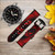 CA0493 Red Rose Smart Watch Armband aus Leder und Silikon für Wristwatch Smartwatch