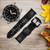 CA0589 Black Roses Smart Watch Armband aus Leder und Silikon für Wristwatch Smartwatch