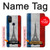 S2859 Vintage France Flag Eiffel Tower Hülle Schutzhülle Taschen für OnePlus Nord N10 5G