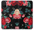 S3112 Rose Floral Pattern Black Hülle Schutzhülle Taschen für OnePlus Nord N10 5G