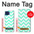 S1723 Mint Chevron Zigzag Hülle Schutzhülle Taschen für Motorola One 5G