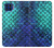 S3047 Green Mermaid Fish Scale Hülle Schutzhülle Taschen für Motorola One 5G