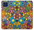 S3281 Colorful Hippie Flowers Pattern Hülle Schutzhülle Taschen für Motorola One 5G