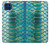 S3414 Green Snake Scale Graphic Print Hülle Schutzhülle Taschen für Motorola One 5G
