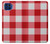 S3535 Red Gingham Hülle Schutzhülle Taschen für Motorola One 5G