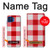 S3535 Red Gingham Hülle Schutzhülle Taschen für Motorola One 5G