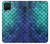 S3047 Green Mermaid Fish Scale Hülle Schutzhülle Taschen für Samsung Galaxy A42 5G