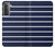 S2767 Navy White Striped Hülle Schutzhülle Taschen für Samsung Galaxy S21 5G