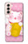 S3025 Pink Maneki Neko Lucky Cat Hülle Schutzhülle Taschen für Samsung Galaxy S21 5G