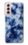 S3439 Fabric Indigo Tie Dye Hülle Schutzhülle Taschen für Samsung Galaxy S21 5G