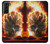 S0863 Hell Fire Skull Hülle Schutzhülle Taschen für Samsung Galaxy S21 Plus 5G, Galaxy S21+ 5G