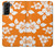 S2245 Hawaiian Hibiscus Orange Pattern Hülle Schutzhülle Taschen für Samsung Galaxy S21 Plus 5G, Galaxy S21+ 5G