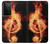 S0493 Music Note Burn Hülle Schutzhülle Taschen für Samsung Galaxy S21 Ultra 5G