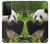 S1073 Panda Enjoy Eating Hülle Schutzhülle Taschen für Samsung Galaxy S21 Ultra 5G