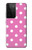 S2358 Pink Polka Dots Hülle Schutzhülle Taschen für Samsung Galaxy S21 Ultra 5G