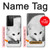 S2569 White Arctic Fox Hülle Schutzhülle Taschen für Samsung Galaxy S21 Ultra 5G